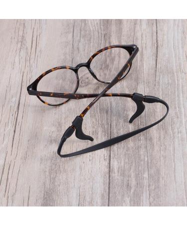 Rosenice 5PCs Silicone Glass Cord Sunglasses Retainer for Kids - Anti-Slip Elastic Eyewear Holder with Ear Hooks - Dark Blue & Black - Buy Online on GoSupps.com