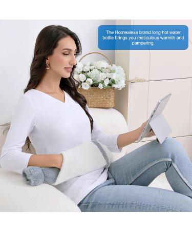Homealexa 2L Long Hot Water Bottle with Hand Pocket Cover - Large Rubber Hot Water Bag for Pain Relief - Wearable & Easy to Use - Buy Online on GoSupps.com