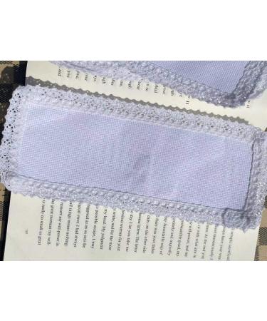 15 Pieces of 18 Count Book Marker Cross Stitch net 42x130 aida 100% Cotton 18 Count aida with Cotton lace Edge DIY Blank Bookmark lace Cross Stitch Bookmarks - Buy Online on GoSupps.com