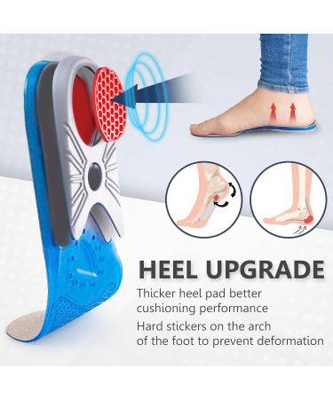 Sulpo Insoles for Plantar Fasciitis & Heel Spur - Silicone Shoe Inserts for Men & Women | Comfort for Sports Office Hiking - Size 44-45 EU / 9-11 UK - Buy Online on GoSupps.com