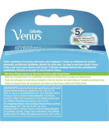 Gillette Venus Extra Smooth Replacement Blades - 4 Pack for Effortless Shaving | International Shipping Available - Buy Online on GoSupps.com