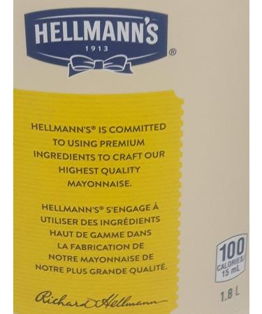 Hellmann's Real Mayonnaise (1.8 L) 1.8 Liter - Buy Online on GoSupps.com