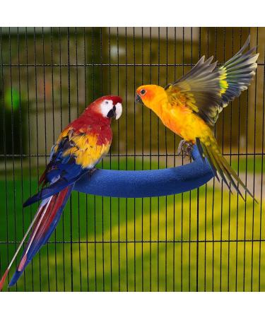 TeTupGa U Shape Parrot Perch Stand Toy - Blue Large | Cage Accessories for Conure, Budgie, Cockatiel | Paw Grinding Clean Stick, Exercise Platform - Buy Online on GoSupps.com