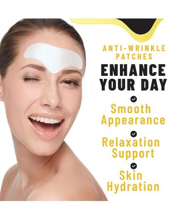 Forehead Wrinkle Patches - Anti-Wrinkle Hydrogel Patches for Smoothing Fine Lines | Collagen & Aloe Extract | 12 Pcs for All Skin Types - Buy Online on GoSupps.com