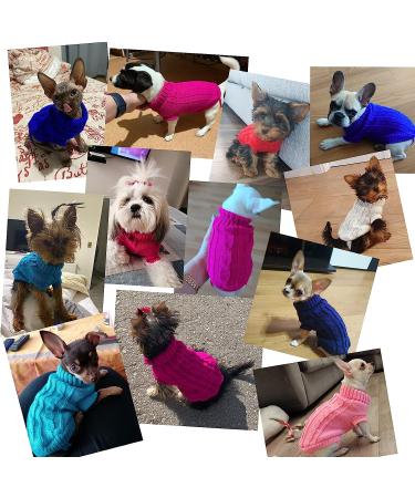Rose Red Dog Sweater for Small Dogs - Classic Knitwear Winter Apparel for Chihuahua, Yorkie - Cute Puppy Costume for Christmas - Size S (2-3lb) - Buy Online on GoSupps.com