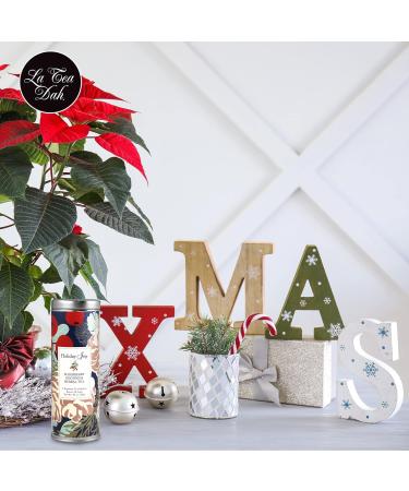 Poinsettia Christmas Tea Gift Basket by La Tea Dah | Gourmet Tea Sets for Tea Lovers | Black & Herbal Variety Pack | Premium Pyramid Sachets - Buy Online on GoSupps.com