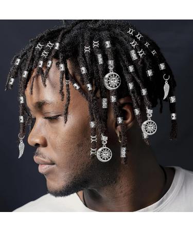 200 PCS Hair Beads Jewelry for Braids - Women's Hair Accessories Dreadlocks Gem Crystal Charms Loc Tube Bead Braided Cuffs Clips - Buy Online on GoSupps.com