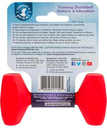 Company of Animals Training Dumbbell for Dogs - Durable Classic Toy for Hunting Swimming & Long Fetch - Perfect for Small Dogs & Puppies (Size S) - Buy Online on GoSupps.com