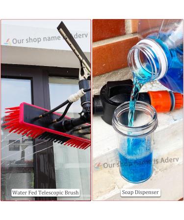 Washing Kit: 3.6-6 M Water Fed Telescopic Brush Squeegee and Soap Dispenser Window Cleaning Pole Window Cleaner Equipment Car Cleaning Brush (35cm Brush Head 3.6M) 35cm Brush Head 3.6M - Buy Online on GoSupps.com