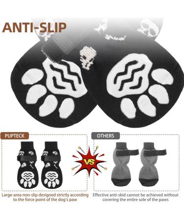 Pupeck Dog Socks - Paw Protection Anti-Slide for All Dog Sizes | 3-Pair Pack & 6-Pack Options | Summer Heat Protection & Floor Grip | Ideal for Older Dogs | X-Large Black - Buy Online on GoSupps.com