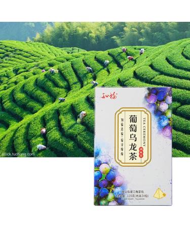 Natudeco Grape Oolong Tea Fruit Oolong Tea Bags Cold Brew Tea Chinese Oolong Tea 24 Count Individual Triangle Tea Bags for Morning Afternoon Free Time Leisure Drinks - Buy Online on GoSupps.com