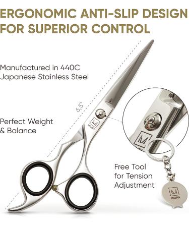 Miura Professional Hair Cutting Scissors | 6.5 Stainless Steel Barber Shears for Women, Men, and Hairdressers - Buy Online on GoSupps.com