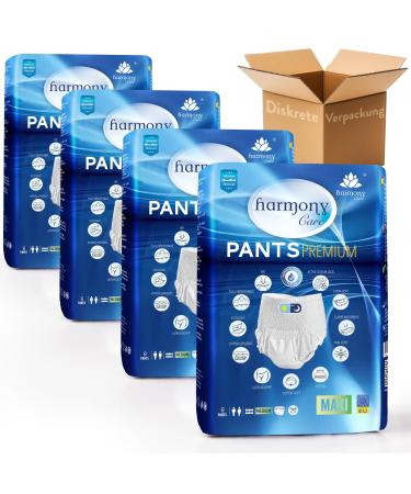 Harmony Care Maxi Suction -strong diaper pants for adults - discrete incontinence pants for women and men - diaper for adults Gr.M - 32 pieces of benefit pack m (32 pieces)