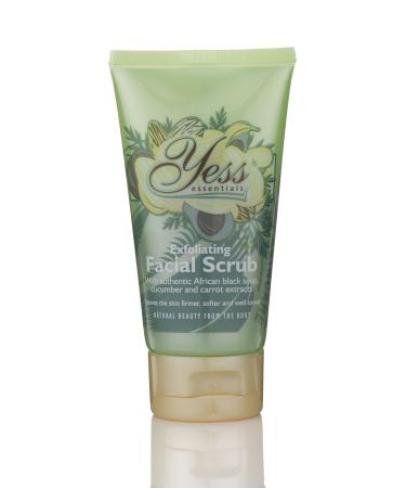 Yess Essentials Exfoliating Facial Scrub with African black soap carrot and cucumber extracts 75ml