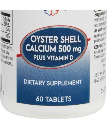 Gericare Oyster Shell Calcium 500mg + Vitamin D 60 Count - Pack of 1 | High-Quality Supplement - Buy Online on GoSupps.com