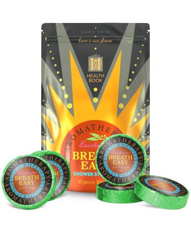 Health Book Eucalyptus Shower Steamers for Aromatherapy Shower - Shower Bombs for Sinus Relief - Shower Tablets with Natural Essential Oil for Nasal Congestion - (10 Pack) - Shower Steamers for Women - Buy Online on GoSupps.com