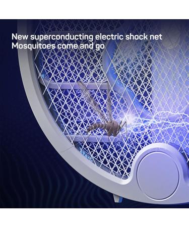 Hang-Electric Swatter Outdoor Zapper 180 Degree Foldable Racket Household Ultraviolet-Fly Swatter Electric Racket Rechargeable USB Anti Fly Mosquitoes led Blue - Buy Online on GoSupps.com