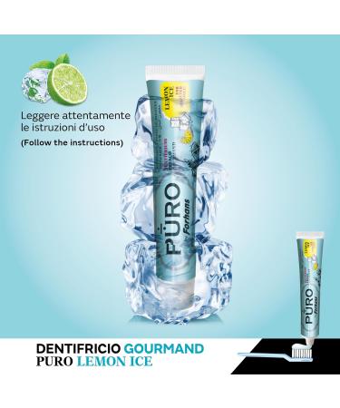  PURO Puro Lemon Ice Toothpaste Fresh Gel Toothpaste Protective Action Soothing and Antibacterial for Oral Hygiene Natural Protection and Fresh Breath Lemon & Ice Mint Flavour 4 oz - Buy Online on GoSupps.com