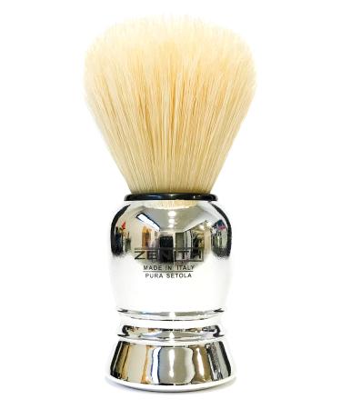 ZENlTH New 2000 Model Shaving Brush Metallized Handle Whitened Pure Bristle