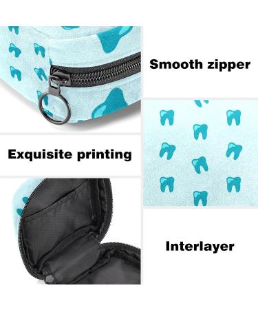 Teeth Print Sanitary Napkin Storage Bag - Portable Period Kit for Women, Teens, and Girls - Menstrual Cup Pouch & Tampon Bag - Color 2 - Buy Online on GoSupps.com