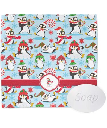 YouCustomizeIt Personalized Christmas Penguins Washcloth