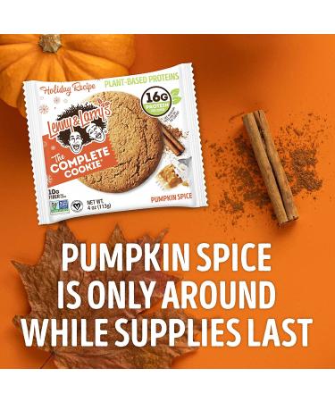 Lenny & Larry's Pumpkin Spice Complete Cookie - 16g Plant Protein, Vegan, Non-GMO - 4oz (Pack of 12) - Buy Online on GoSupps.com