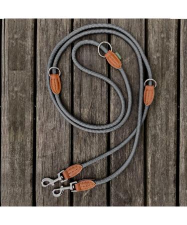 Leitengr n Dog Leash for Big Dogs | 3M Adjustable with 2 Carabiners | Lightweight 300g | Devon Model | Gray Pigeon Gray - 3m x 1.1cm - Buy Online on GoSupps.com