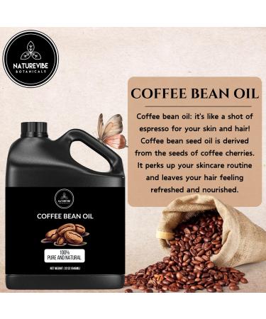 Naturevibe Botanicals Coffee Bean Oil 32 Ounces | 100% Pure and Natural | Great for Skin Care and Hair Care - Buy Online on GoSupps.com