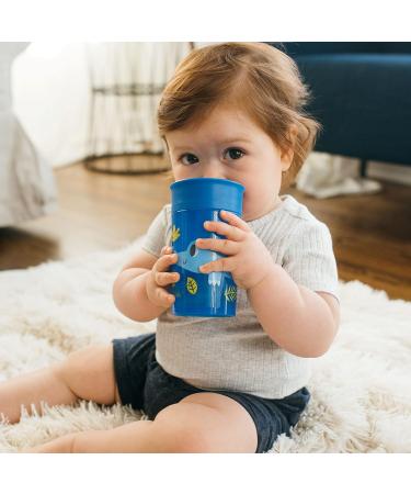Dr. Brown's Milestones Cheers 360 Training Sippy Cups 2-Pack, Blue & Green Animals, 10oz, BPA-Free - for Babies and Toddlers 9m - Buy Online on GoSupps.com
