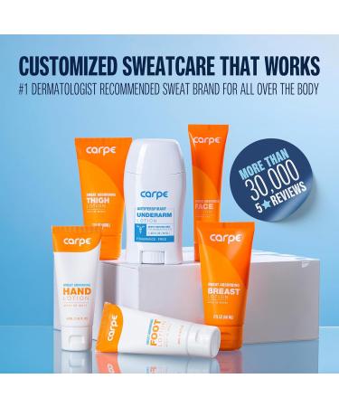 Carpe Underarm Antiperspirant Deodorant Advanced Sweat & Odor Protection Formula - Deodorant for Men & Women Helps Combat Excessive Sweating with Odor Control - Fragrance Free Deodorant (Pack of 2) Fragrance Free 1.69 Fl Oz (Pack of 2) - Buy Online on GoSupps.com