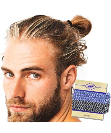 Havhaf Knotted Men's Hair Gum - No Damage Elastic Hair Tie for Long Hair Curly & Thick Hair Blue Monkey (1 Pack) - Buy Online on GoSupps.com