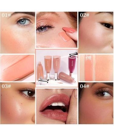 Face Blushing Cream | Liquid Blusher Makeup Wand | Natural-Looking Blush Makeup Liquid Moisturizing Makeup Blush for Eye Cheek Face Tosier 03#almond - Buy Online on GoSupps.com