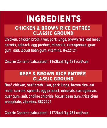 Purina ONE Classic Ground Wet Dog Food Variety Pack 2 Flavours - 368 g Can (6 Pack) - Buy Online on GoSupps.com