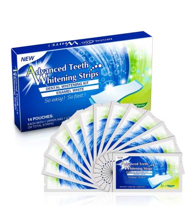 Bandes de blanchiment des dents bandes blanches naturelles kit de blanchiment dentaire pour l' limination des taches de dents 28 pi ces kit de traitement de 2 semaines