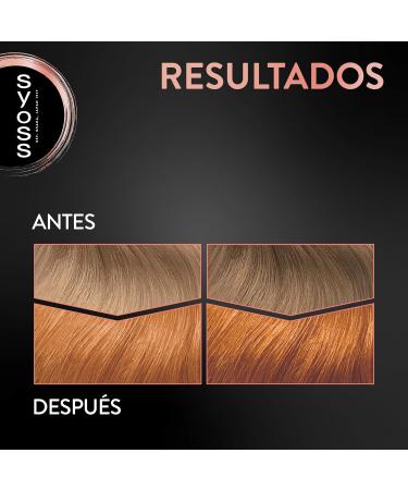  Syoss SYOSS Permanent Color 8-7 Golden Blonde Caramel Hair Colour and Keratin Mask for Professional Coverage of Grey Hair Lasting Colour and Intensive Care Pack of 3 - Buy Online on GoSupps.com