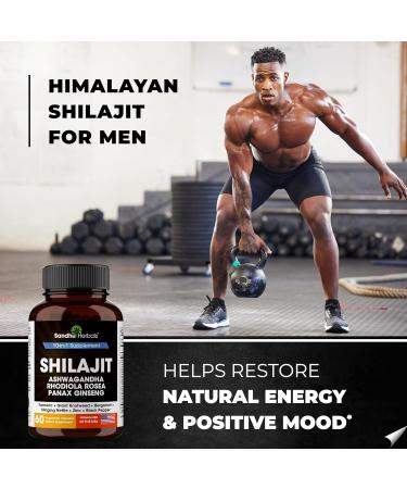 SANDHUHERBALS Shilajit Capsules for Men & Women | Pure Himalayan Blend with Ashwagandha | High Potency and Energy Supplement | 2 Months Supply | for Extra Power and Stamina | Combo with Sea Moss Shilajit 60 Count (Pack of 1) - Buy Online on GoSupps.com