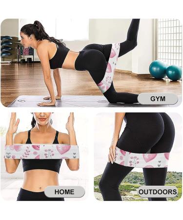 Buy Resistance Bands with Hearts & Flowers - Elastic Fitness Bands for Leg & Full-Body Workouts | International Shipping Available - Buy Online on GoSupps.com