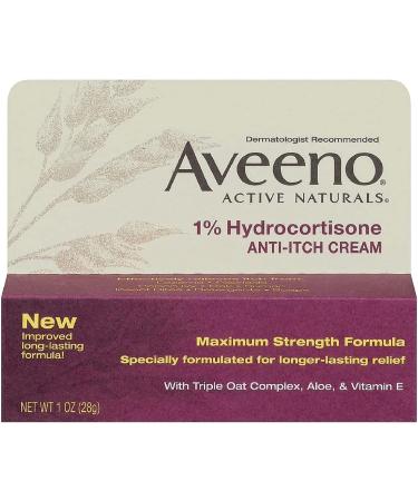 Aveeno Active Naturals Anti-Itch Cream 1 oz (6 Pack) - Soothing Relief for Itchy Skin - Buy Online on GoSupps.com