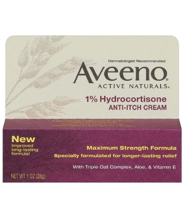 Aveeno Active Naturals Anti-Itch Cream 1 oz (6 Pack)