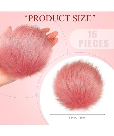 16 Piece Snap Pom Poms for Hats - Faux Fur Fluffy Removable Pom Poms with Snap Fastener - DIY Craft Knitting/Crochet Supplies - 8 Elegant Colors - Buy Online on GoSupps.com
