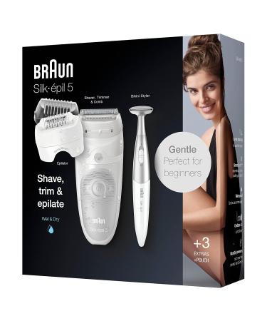 Buy Braun Silk- pil 5 Epilator for Women - Hair Removal & Bikini Trimmer - 5-805 White/Gray - International Shipping - Buy Online on GoSupps.com