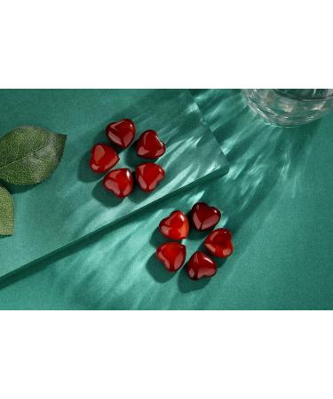 XIANNVXI 10 Pcs Carnelian & Red Agate Heart Crystals Set - Natural Gemstones for Reiki, Love, and Beginners Gifts - Buy Online on GoSupps.com