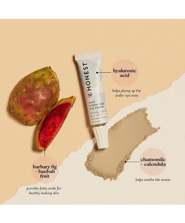 Honest Beauty Hydrating Eye Cream with Hyaluronic Acid, Chamomile & Calendula | EWG Certified, Dermatologist Tested, Hypoallergenic & Cruelty-Free | 0.5 fl. oz - Buy Online on GoSupps.com