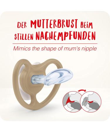 Nuk Space Schnuller Pacifier 0-6 Months | BPA-Free Silicone | Disney Mickey Mouse | Extra Ventilation | Gray & White | 2 Pack | Space Day & Night Baby Casing - Buy Online on GoSupps.com