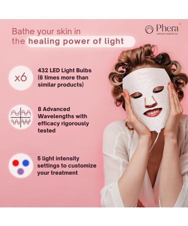 Shop Phera LED Face Mask - 2024 Version | 7-Color & Infrared Light Therapy for Radiant Skin | International Shipping Available - Buy Online on GoSupps.com