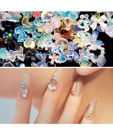 500 Pcs Multi-Shaped Nail Charms, Rhinestones, and Gems for DIY Nail Art - Nail Bow and Accessories for Nail Art Crafts - Buy Online on GoSupps.com
