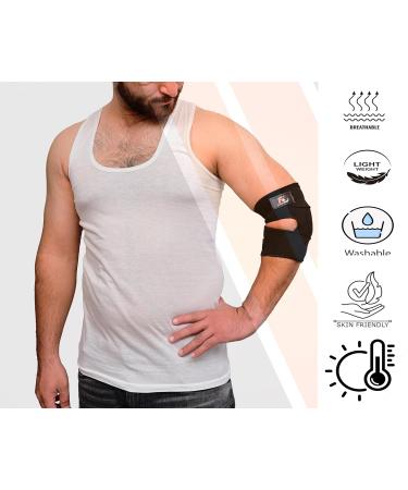 Adjustable Neoprene Elbow Brace for Golfers & Tennis Elbow | Sports Support Brace for Men & Women - Single Piece - Buy Online on GoSupps.com
