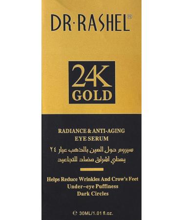 Dr Rashel 24K Gold Radiance Collagen & Anti - Aging Eye Serum Helps To Reduce Wrinkle Under eye Puffiness & Dark Circles Size 1.01 Fl Oz (Pack Of 1) - Buy Online on GoSupps.com