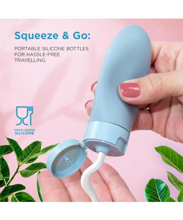 HOLD ME TIGHT 60ml Premium Travel Bottles for Toiletries Leak proof and TSA Approved Pack of 4 Refillable Squeezable Containers - Buy Online on GoSupps.com