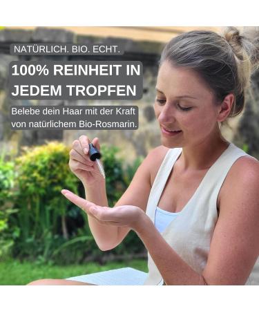 Phintin Organic Rosemary Oil - 100% Natural Hair Growth Stimulator | 30ml Essential Oil | Certified German Quality - Buy Online on GoSupps.com